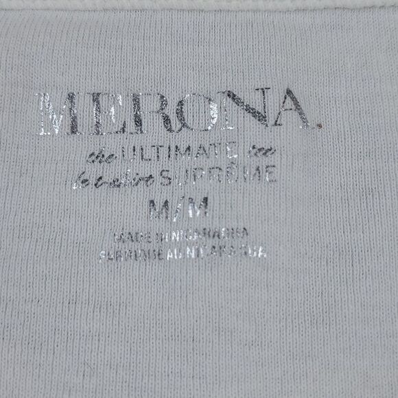 💜Merona White Ultimate Tee Scoop Neck Short Sleeve Top Medium - Picture 6 of 7